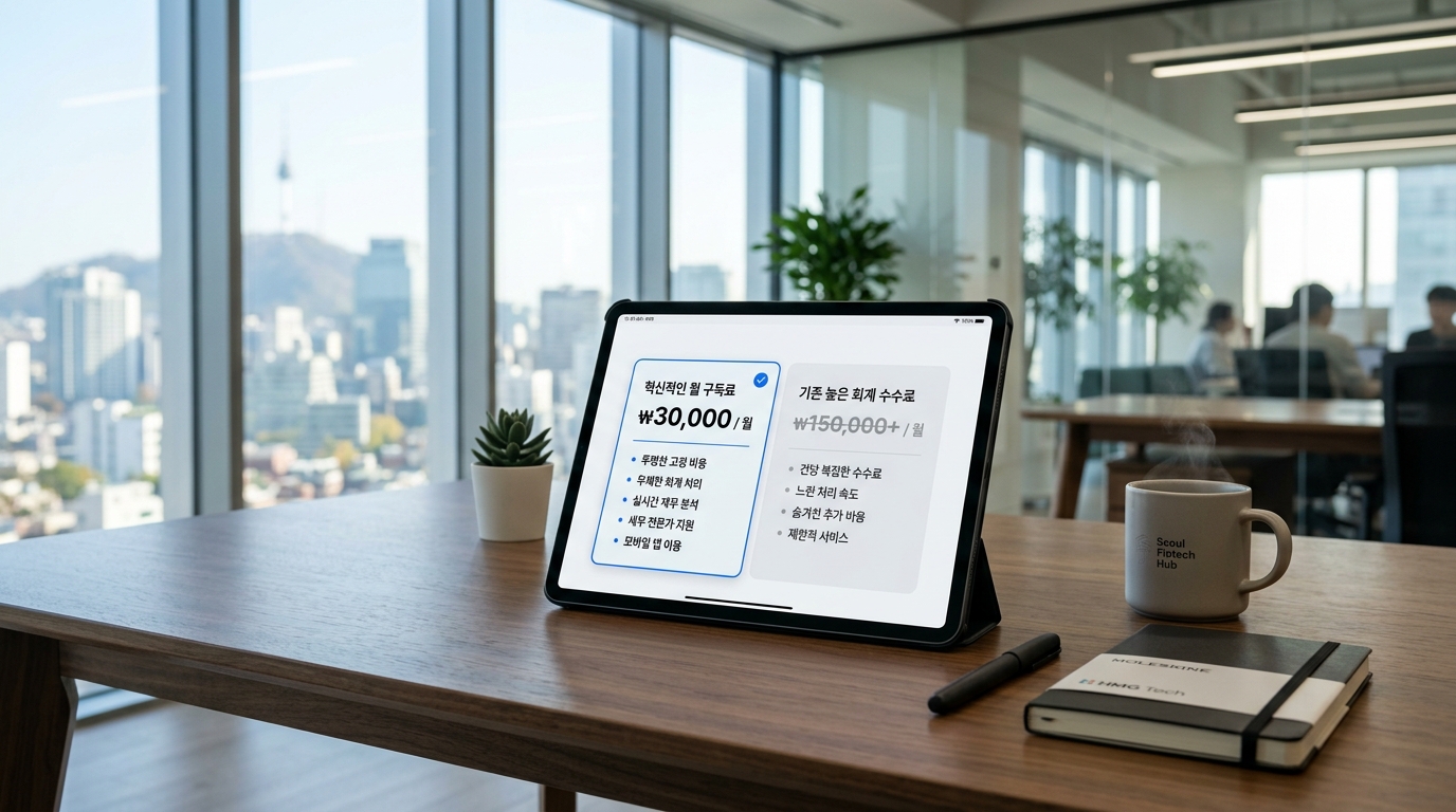 1인 월 3만 원 세무구독 등급표 (AI 생성 이미지)